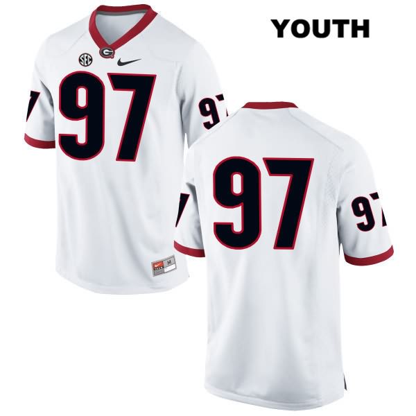 Georgia Bulldogs Youth Chris Barnes #97 NCAA No Name Authentic White Nike Stitched College Football Jersey YBH0656IU